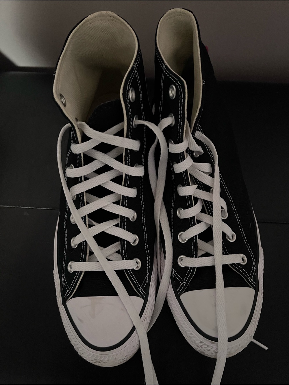 Converse Men’s Black and White High-Top Sneakers